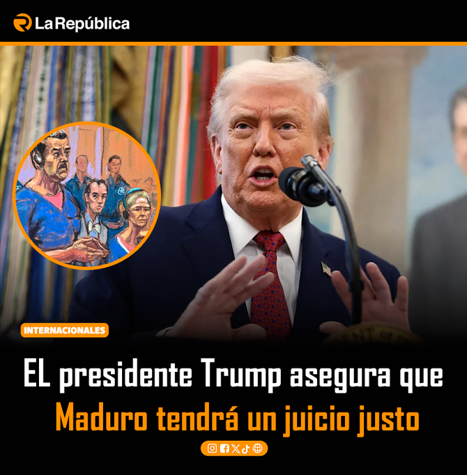 EL presidente Trump asegura que  Maduro tendrá un juicio justo - Cover Image